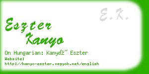 eszter kanyo business card